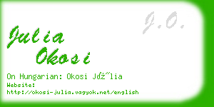 julia okosi business card